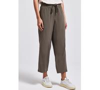 Stoffhose STREET ONE, Damen, Gr. 34, Länge 26, braun (nomad braun), Stoff, 100% Viskose, unifarben, weit lang, Hosen Stoffhose, High Waist (94829266-34) nomad braun