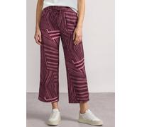 Stoffhose STREET ONE, Damen, Gr. 34, Länge 26, lila (blush berry), Stoff, 100% Viskose, gemustert, loose fit 7/8-Länge, Hosen Stoffhose, High Waist (76635406-34) blush berry