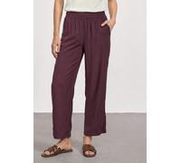 Stoffhose STREET ONE, Damen, Gr. 34, Länge 26, rustic rouge, Stoff, 100% Viskose, unifarben, loose fit knöchelfrei, Hosen Stoffhose, mit Wide Legs (26515809-34) rustic rouge
