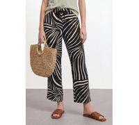 Stoffhose STREET ONE, Damen, Gr. 34, Länge 26, schwarz, Stoff, 100% Viskose, geblümt, loose fit 7/8-Länge, Hosen Stoffhose, mit allover Print (56100756-34) schwarz