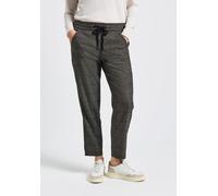 Stoffhose STREET ONE, Damen, Gr. 34, Länge 28, bark braun, Stoff, 65% Polyester, 30% Viskose, 5% Elasthan, kariert, loose fit knöchelfrei, Hosen Stoffhose, Middle Waist (38510124-34) bark braun