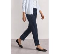 Stoffhose STREET ONE, Damen, Gr. 34, Länge 28, blau (schwarzest blau), Stoff, 47% Viskose, 45% Polyester, 4% Elasthan, 4% Polyamid, unifarben, loose fit knöchelfrei, Hosen Stoffhose, Middle Waist (867