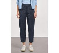 Stoffhose STREET ONE, Damen, Gr. 34, Länge 28, schwarzest blau, Web, 98% Baumwolle, 2% Elasthan, unifarben, comfort fit knöchelfrei, Hosen Stoffhose, im Papertouch (11964666-34) schwarzest blau