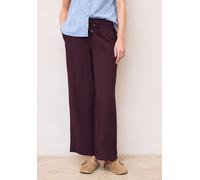 Stoffhose STREET ONE, Damen, Gr. 34, Länge 30, lila (very berry), Stoff, 80% Viskose, 20% Nylon, unifarben, loose fit lang, Hosen Stoffhose, im Loose Fit (49788244-34) very berry