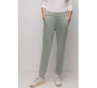 Stoffhose STREET ONE, Damen, Gr. 34, Länge 30, schwarz mint grün, Stoff, 50% Polyester, 46% Baumwolle, 4% Elasthan, unifarben, loose fit lang, Hosen Stoffhose, im Loose Fit (69074856-34) schwarz mint