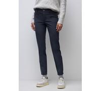 Stoffhose STREET ONE, Damen, Gr. 34, Länge 30, tiefblau, Stoff, 88% Polyamid, 12% Elasthan, unifarben, comfort fit knöchellang, Hosen Stoffhose, Middle Waist (51536500-34) tiefblau