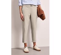 Stoffhose STREET ONE, Damen, Gr. 36, Länge 28, cobble stone, Stoff, 64% Viskose, 31% Polyester, 5% Elasthan, unifarben, slim fit normal, Hosen Stoffhose (30523243-36) cobble stone