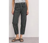 Stoffhose STREET ONE, Damen, Gr. 36, Länge 28, mossbound grün, Web, 98% Baumwolle, 2% Elasthan, unifarben, comfort fit knöchelfrei, Hosen Stoffhose, im Papertouch (24455766-36) mossbound grün