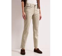 Stoffhose STREET ONE, Damen, Gr. 36, Länge 30, cobble stone, Web, 97% Baumwolle, 3% Elasthan, unifarben, normal normal, Hosen Stoffhose, aus Baumwolle mit Stretchanteil (31502309-36) cobble stone