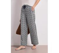 Street One - Marlenehose mit Muster blau - Gr. - 30
