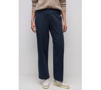 Stoffhose STREET ONE, Damen, Gr. 36, Länge 30, tiefblau, Stoff, 70% Viskose, 25% Polyester, 5% Elasthan, unifarben, comfort fit lang, Hosen Stoffhose, High Waist (85610723-36) tiefblau