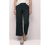 Stoffhose STREET ONE, Damen, Gr. 38, Länge 28, grün (pine grove grün), Stoff, 95% Viskose, 5% Elasthan, unifarben, loose fit knöchelfrei, Hosen Stoffhose, High Waist (31638304-38) pine grove grün