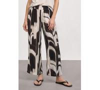 Stoffhose STREET ONE, Damen, Gr. 40, Länge 26, schwarz-weiß (espresso braun), Stoff, 100% Viskose, unifarben, comfort fit 7/8-Länge, Hosen Stoffhose, mit Wide Legs (17603205-40) espresso braun