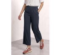 Stoffhose STREET ONE, Damen, Gr. 40, Länge 26, shadowed navy, Stoff, 100% Viskose, unifarben, loose fit knöchelfrei, Hosen Stoffhose, mit Wide Legs (59026034-40) shadowed navy