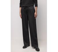 Stoffhose STREET ONE, Damen, Gr. 40, Länge 30, schwarz, Stoff, 37% Polyester, 30% Viskose, 25% Polyamid, 8% Elasthan, unifarben, loose fit lang, Hosen Stoffhose, High Waist (34931864-40) schwarz