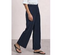 Stoffhose STREET ONE, Damen, Gr. 40, Länge 30, schwarzest blau, Web, Obermaterial: 56% Polyester, 41% Viskose, 3% Elasthan. Futter: 100% Polyester, unifarben, loose fit lang, Hosen Stoffhose, mit Crin