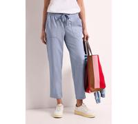 Street One Mid Waist Slim Leg Hose mit Elastikbund Country Blue Mel. 42