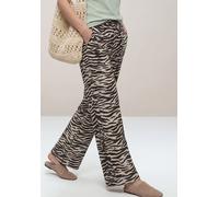 Stoffhose STREET ONE, Damen, Gr. 42, Länge 30, braun (espresso braun), Stoff, 85% Viskose, 15% Nylon, loose fit lang, Hosen Stoffhose, High Waist (96244550-42) espresso braun