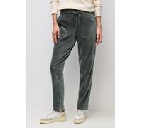 Stoffhose STREET ONE, Damen, Gr. 42, Länge 30, balsam grün, Web, 60% Baumwolle, 38% Polyester, 2% Elasthan, unifarben, comfort fit normal, Hosen, Elastikbund mit Tunnelzug (83818463-42) balsam grün
