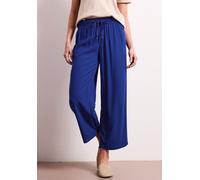 Stoffhose STREET ONE, Damen, Gr. 44, Länge 26, blau (amparo blau), Stoff, 100% Viskose, unifarben, loose fit 7/8-Länge, Hosen Stoffhose, mit Wide Legs (43597168-44) amparo blau