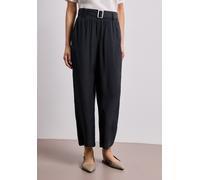 Stoffhose STREET ONE, Damen, Gr. 44, Länge 26, pine grove grün, Stoff, 100% Viskose, unifarben, comfort fit 7/8-Länge, Hosen Stoffhose, mit Gürtel (91677814-44) pine grove grün