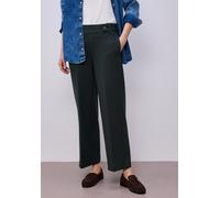 Stoffhose STREET ONE, Damen, Gr. 44, Länge 28, grün (pine grove grün), Stoff, 65% Viskose, 30% Nylon, 5% Elasthan, unifarben, comfort fit normal, Hosen Stoffhose, mit Wide Legs (96606153-44) pine grov