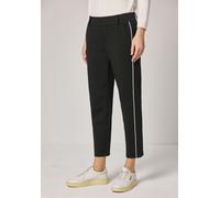 Stoffhose STREET ONE, Damen, Gr. 44, Länge 28, schwarz, Stoff, 50% Polyester, 46% Baumwolle, 4% Elasthan, unifarben, loose fit knöchelfrei, Hosen Stoffhose, im Loose Fit (55241954-44) schwarz