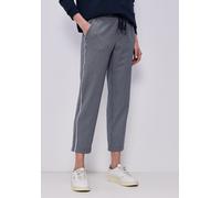 Stoffhose STREET ONE, Damen, Gr. 44, Länge 30, shadowed navy, Stoff, 46% Polyester, 29% Polyamid, 15% Viskose, 10% Elasthan, unifarben, slim fit knöchelfrei, Hosen Stoffhose, Middle Waist (67720112-44