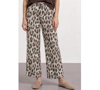 Stoffhose STREET ONE, Damen, Gr. 44, Länge 30, timeless beige, Stoff, 75% Viskose, 22% Nylon, 3% Leinen, comfort fit lang, Hosen Stoffhose, mit Gürtel (96297705-44) timeless beige