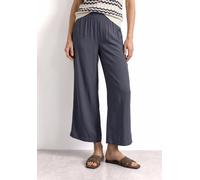 Stoffhose STREET ONE, Damen, Gr. 46, Länge 26, ashen blau, Stoff, 100% Viskose, unifarben, loose fit knöchelfrei, Hosen Stoffhose, mit Wide Legs (29311807-46) ashen blau