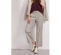 Stoffhose STREET ONE, Damen, Gr. 46, Länge 26, beige (clay sand), Stoff, 83% Polyester, 14% Viskose, 3% Elasthan, unifarben, comfort fit 7/8-Länge, Hosen Stoffhose, High Waist (20191060-46) clay sand