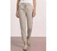 Stoffhose STREET ONE, Damen, Gr. 46, Länge 28, clay sand, Stoff, 47% Viskose, 45% Polyester, 4% Elasthan, 4% Polyamid, gemustert, loose fit knöchelfrei, Hosen Stoffhose, im Loose Fit (83737308-46) cla