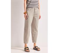 Stoffhose STREET ONE, Damen, Gr. 46, Länge 28, clay sand, Web, 98% Baumwolle, 2% Elasthan, unifarben, comfort fit knöchelfrei, Hosen Stoffhose, High Waist (88311821-46) clay sand