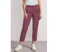 Stoffhose STREET ONE, Damen, Gr. 46, Länge 28, rosa (schwarz clouded blush), Stoff, 47% Viskose, 45% Polyester, 4% Elasthan, 4% Polyamid, unifarben, loose fit knöchelfrei, Hosen Stoffhose, Middle Wais