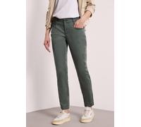Stoffhose STREET ONE, Damen, Gr. 46, Länge 30, grün (cilantro grün), Web, 97% Baumwolle, 3% Elasthan, unifarben, normal normal, Hosen Stoffhose, aus Baumwolle mit Stretchanteil (14150568-46) cilantro 