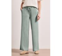 Stoffhose STREET ONE, Damen, Gr. 46, Länge 30, grün (schwarz mint grün), Stoff, 59% Polyester, 40% Viskose, 1% Elasthan, unifarben, comfort fit lang, Hosen Stoffhose, High Waist (37915268-46) schwarz