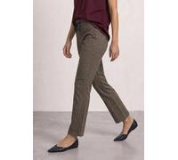 Stoffhose STREET ONE, Damen, Gr. 46, Länge 30, saddle braun, Stoff, 65% Polyester, 35% Viskose, kariert, loose fit lang, Hosen Stoffhose, Middle Waist (93444907-46) saddle braun