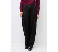 Stoffhose STREET ONE, Damen, Gr. 46, Länge 30, schwarz, Stoff, 61% Viskose, 32% Polyamid, 7% Elasthan, unifarben, comfort fit lang, Hosen Stoffhose, High Waist (54298947-46) schwarz