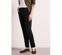 Stoffhose STREET ONE, Damen, Gr. 46, Länge 30, schwarz, Web, 97% Baumwolle, 3% Elasthan, unifarben, normal normal, Hosen Stoffhose, aus Baumwolle mit Stretchanteil (97158902-46) schwarz