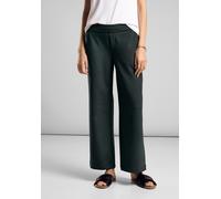 Stoffhose STREET ONE, Damen, Gr. 46, Länge 30, grün (hunter grün), Web, 52% Baumwolle, 41% Polyester, 7% Elasthan, unifarben, loose fit normal, Hosen, Middle Waist (97176318-46) hunter grün