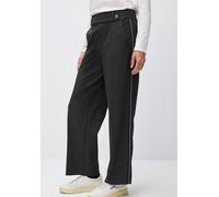 Stoffhose STREET ONE "QR Straight Leg Mela", Damen, Gr. 46, Länge 30, schwarz, Web, Obermaterial: 48% Viskose, 29% Nylon, 15% Polyester, 8% Elasthan. Futter: 100% Polyester, unifarben mit Farbeinsatz,