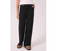 Stoffhose STREET ONE STUDIO, Damen, Gr. 32, Länge 32, schwarz, Stoff, 100% Viskose, unifarben, comfort fit lang, Hosen Stoffhose, mit Wide Legs (59836708-32) schwarz