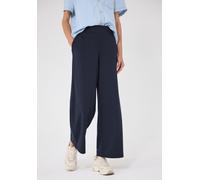 Stoffhose STREET ONE STUDIO, Damen, Gr. 38, Länge 28, midnight muse, Stoff, 65% Polyester, 30% Viskose, 5% Elasthan, unifarben, loose fit knöchelfrei, Hosen Stoffhose, mit Wide Legs (68055049-38) midn