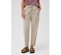 Stoffhose STREET ONE STUDIO, Damen, Gr. 38, Länge 28, schwarz creamed sand, Stoff, 56% Lyocell, 44% Baumwolle, unifarben, loose fit knöchelfrei, Hosen Stoffhose, im Loose Fit (19378755-38) schwarz cre