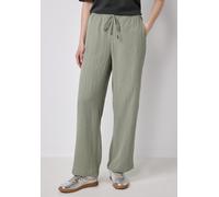 Street One Studio Damen F378706 Musselin Wide Leg Hose, Pale Mud Green, 38W / 30L