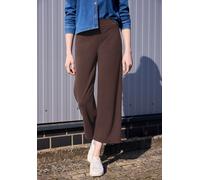 Stoffhose STREET ONE STUDIO, Damen, Gr. 40, Länge 26, mahogany braun, Stoff, 70% Viskose, 25% Polyester, 5% Elasthan, unifarben, comfort fit 7/8-Länge, Hosen Stoffhose, Middle Waist (95644863-40) maho