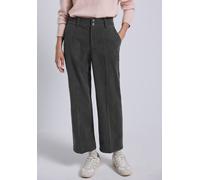 Stoffhose STREET ONE STUDIO, Damen, Gr. 42, Länge 28, shore grau, Stoff, 100% Polyester, unifarben, casual, comfort fit knöchelfrei, Hosen, High Waist (51323419-42) shore grau