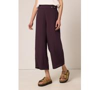 Stoffhose STREET ONE STUDIO, Damen, Gr. 44, Länge 26, lila (very berry), Stoff, 75% Viskose, 22% Nylon, 3% Leinen, unifarben, loose fit normal, Hosen Stoffhose, Middle Waist (98295724-44) very berry