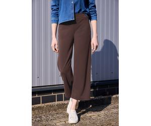 Stoffhose STREET ONE STUDIO, Damen, Gr. 44, Länge 26, mahogany braun, Stoff, 70% Viskose, 25% Polyester, 5% Elasthan, unifarben, comfort fit 7/8-Länge, Hosen Stoffhose, Middle Waist (95644863-44) maho