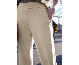 Stoffhose STREET ONE STUDIO, Damen, Gr. 46, Länge 26, stone sand, Stoff, 70% Viskose, 25% Polyester, 5% Elasthan, unifarben, comfort fit 7/8-Länge, Hosen Stoffhose, Middle Waist (56992668-46) stone sa